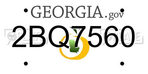 2BQ7560 Georgia License Plate