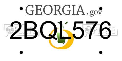 2BQL576 Georgia License Plate