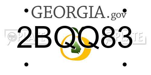 2BQQ83 Georgia License Plate