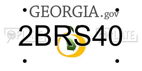 2BRS40 Georgia License Plate