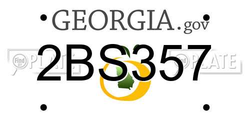 2BS357 Georgia License Plate
