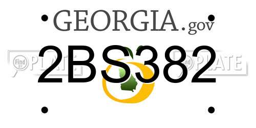 2BS382 Georgia License Plate
