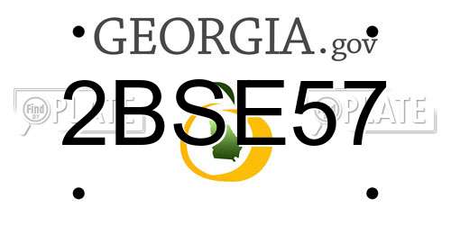 2BSE57 Georgia License Plate
