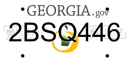 2BSQ446 Georgia License Plate