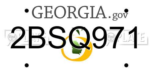 2BSQ971 Georgia License Plate