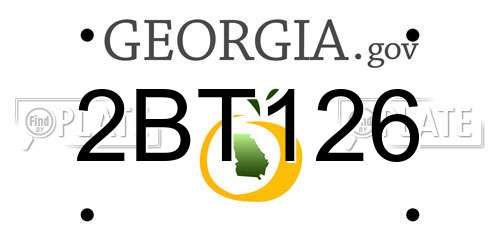 2BT126 Georgia License Plate