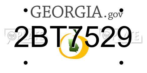 2BT7529 Georgia License Plate