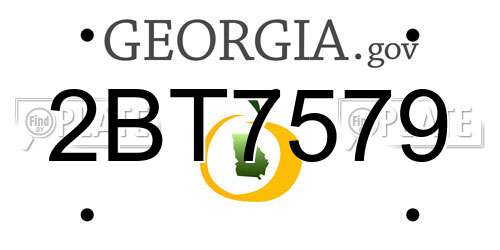 2BT7579 Georgia License Plate