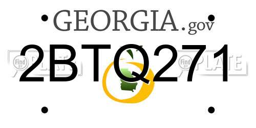2BTQ271 Georgia License Plate