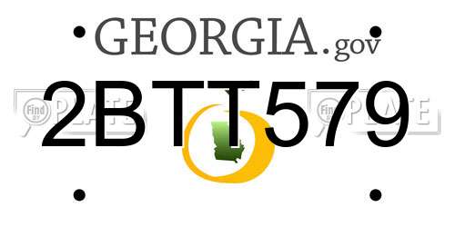 2BTT579 Georgia License Plate