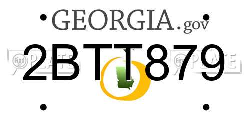 2BTT879 Georgia License Plate