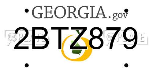 2BTZ879 Georgia License Plate