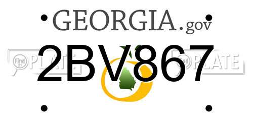 2BV867 Georgia License Plate