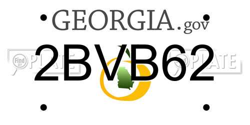 2BVB62 Georgia License Plate