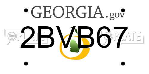 2BVB67 Georgia License Plate