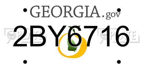 2BY6716 Georgia License Plate