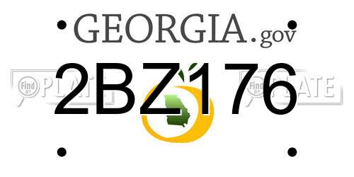 2BZ176 Georgia License Plate