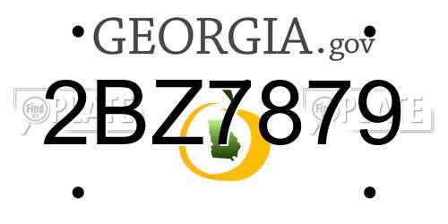 2BZ7879 Georgia License Plate