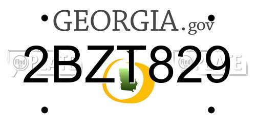 2BZT829 Georgia License Plate