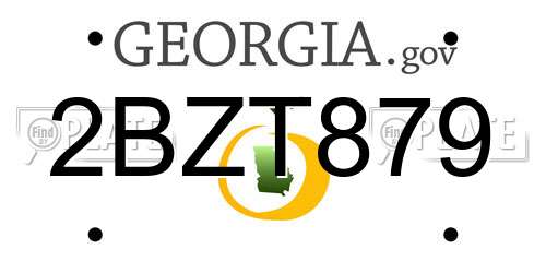 2BZT879 Georgia License Plate
