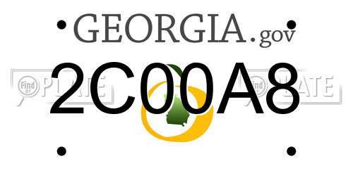 2C00A8 Georgia License Plate