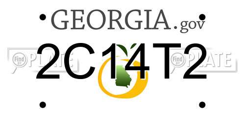 2C14T2 Georgia License Plate
