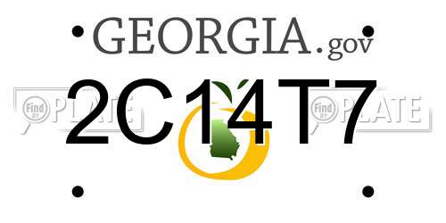 2C14T7 Georgia License Plate
