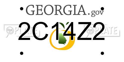 2C14Z2 Georgia License Plate