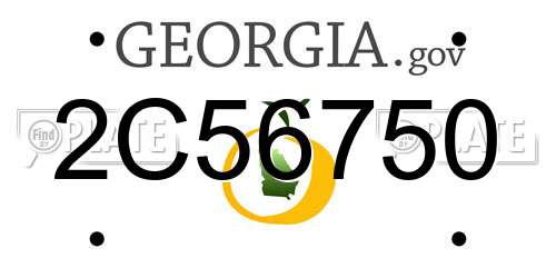 2C56750 Georgia License Plate