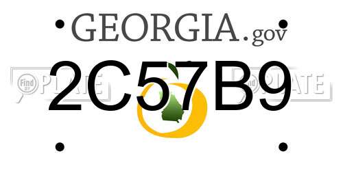 2C57B9 Georgia License Plate