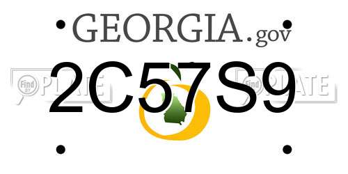 2C57S9 Georgia License Plate