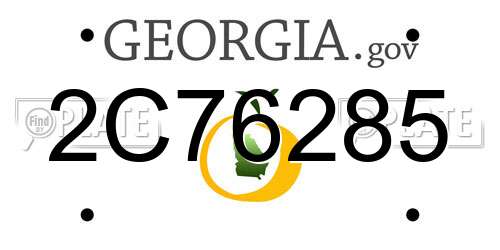 2C76285 Georgia License Plate