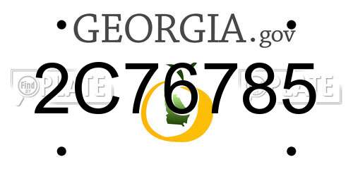 2C76785 Georgia License Plate