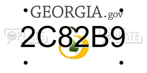 2C82B9 Georgia License Plate