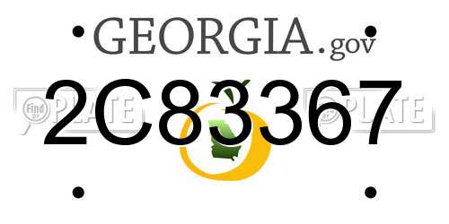 2C83367 Georgia License Plate