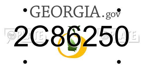 2C86250 Georgia License Plate
