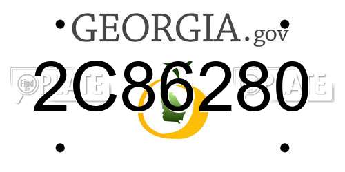 2C86280 Georgia License Plate
