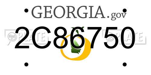 2C86750 Georgia License Plate