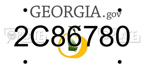 2C86780 Georgia License Plate