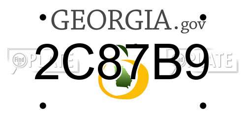2C87B9 Georgia License Plate