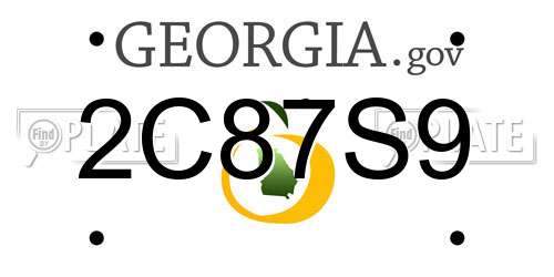 2C87S9 Georgia License Plate