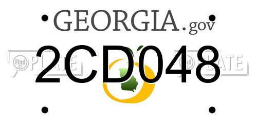 2CD048 Georgia License Plate
