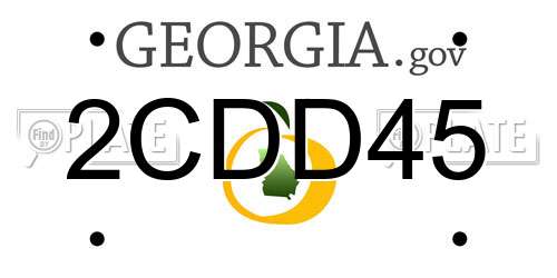 2CDD45 Georgia License Plate