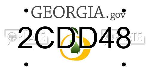 2CDD48 Georgia License Plate