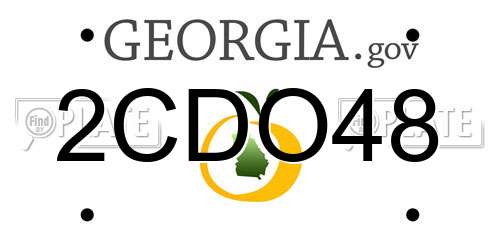 2CDO48 Georgia License Plate