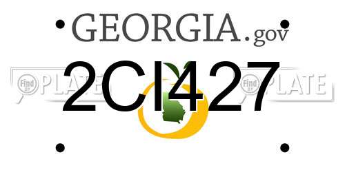 2CI427 Georgia License Plate