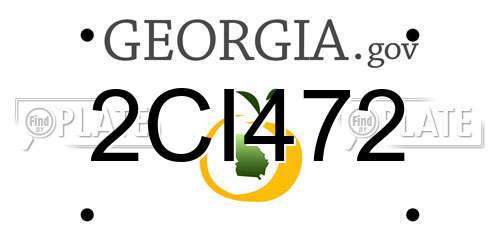 2CI472 Georgia License Plate