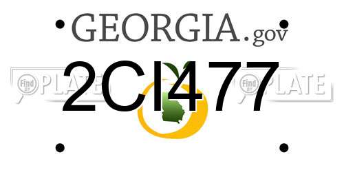 2CI477 Georgia License Plate