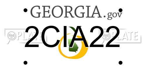 2CIA22 Georgia License Plate
