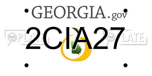 2CIA27 Georgia License Plate